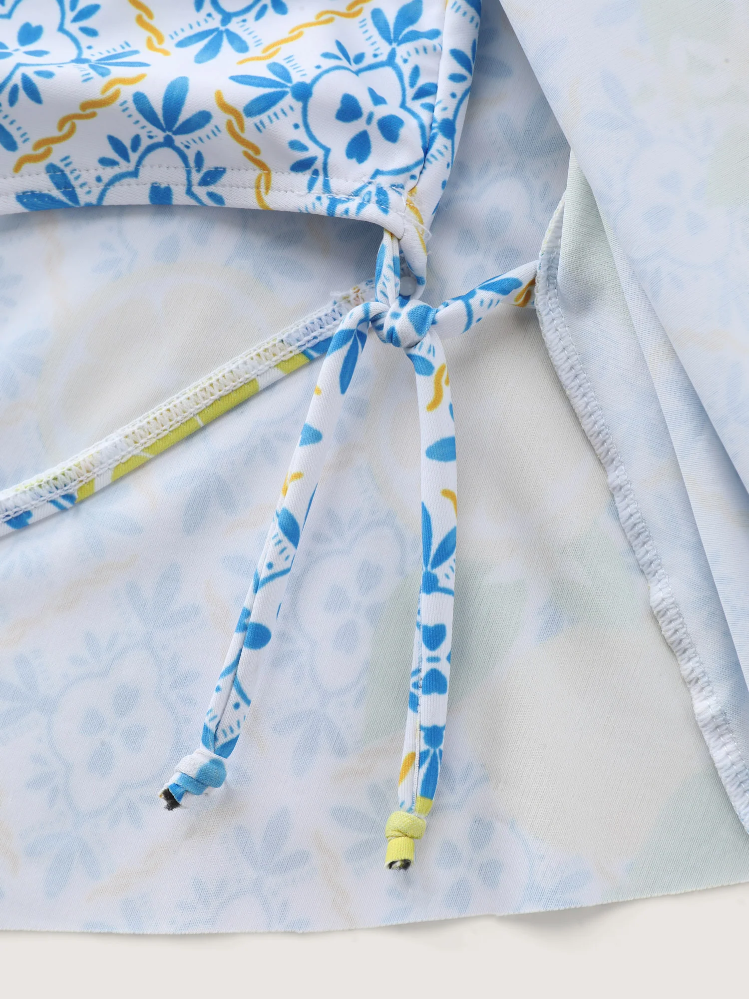 Anti-Float Ties Lemon Print Swim Dress - Image 8