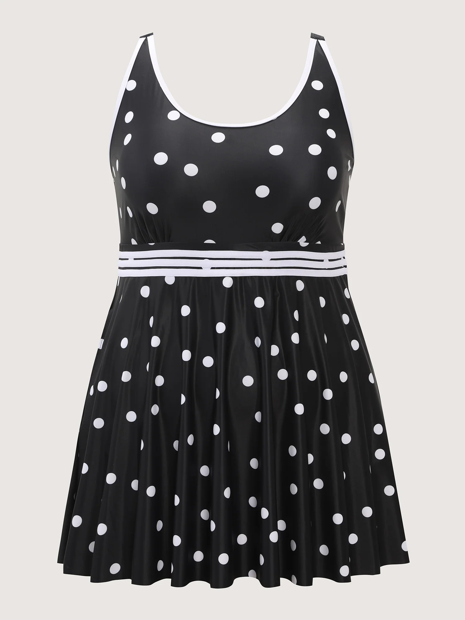 Anti-Float Ties Polka Dot Swim Dress - Image 6