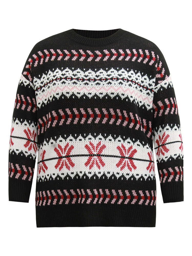 Bandana Geo Print Drop Shoulder Pullover - Image 5