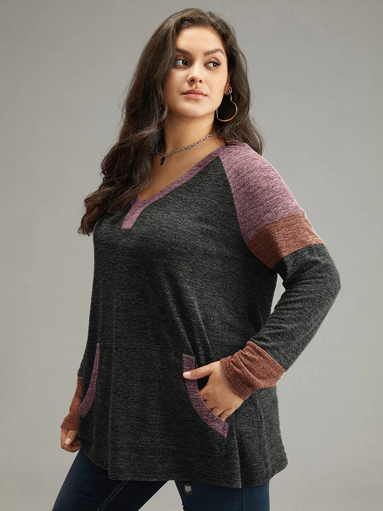 Contrast Pocket Raglan Sleeve T-shirt - Image 3