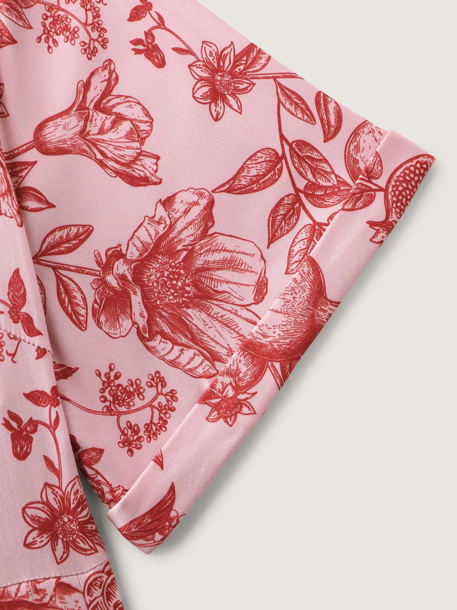 Floral Print Doll Ribbon Collar Midi Dress - Image 6