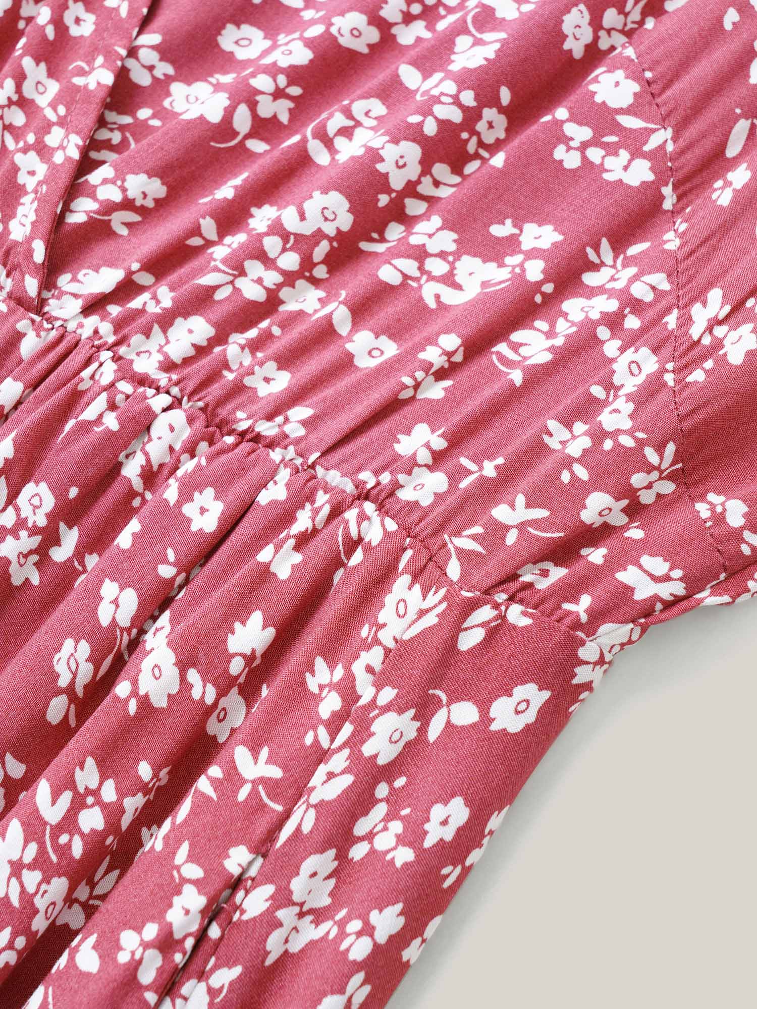 Bloom Dress - Flutter Sleeve Ditsy Floral Pocket Split Maxi Dress - Image 31