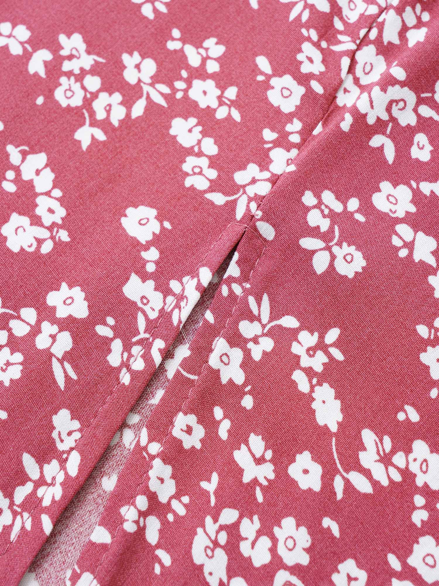 Bloom Dress - Flutter Sleeve Ditsy Floral Pocket Split Maxi Dress - Image 32