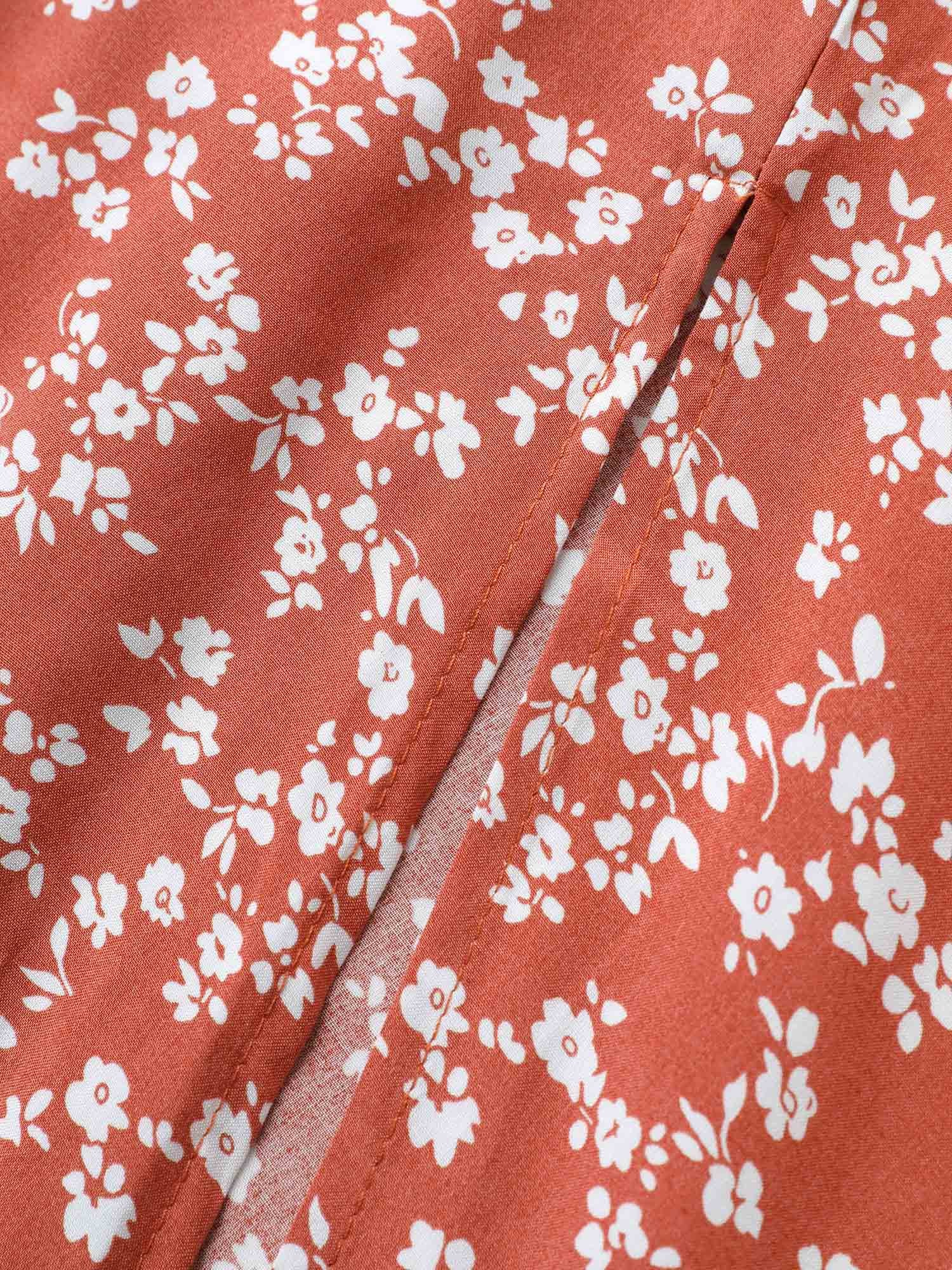 Bloom Dress - Flutter Sleeve Ditsy Floral Pocket Split Maxi Dress - Image 61