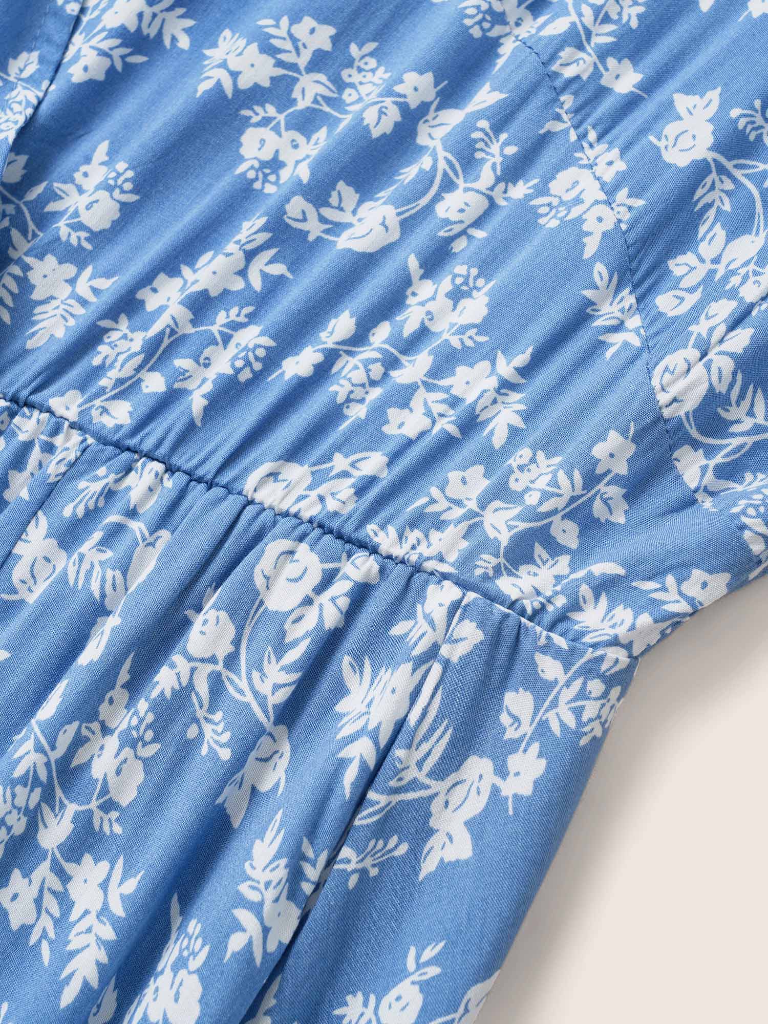 Bloom Dress - Flutter Sleeve Ditsy Floral Pocket Split Maxi Dress - Image 67