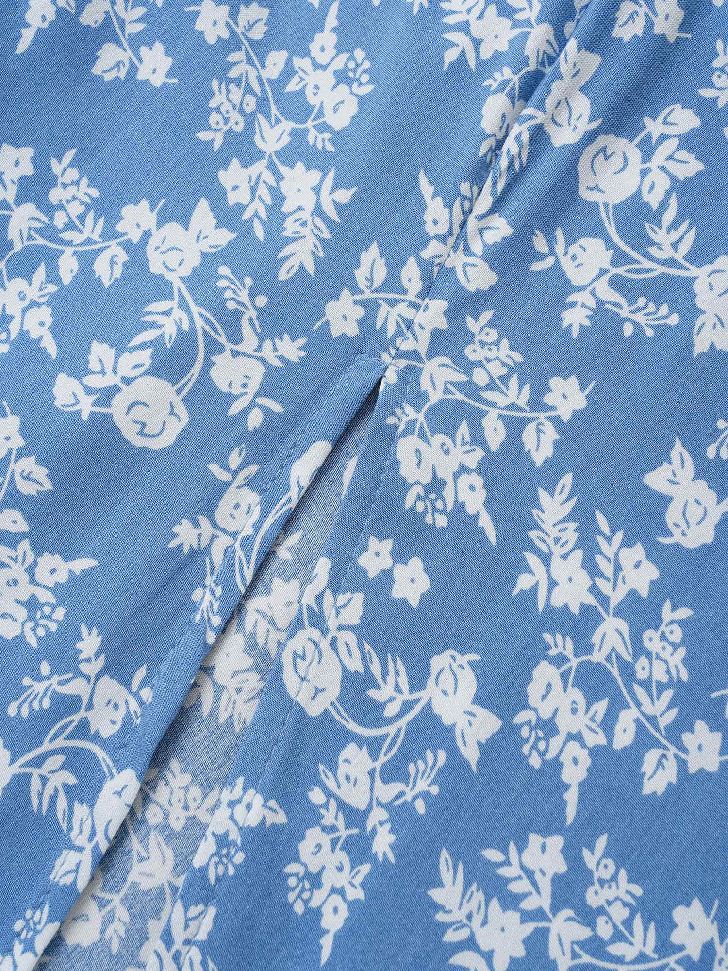 Bloom Dress - Flutter Sleeve Ditsy Floral Pocket Split Maxi Dress - Image 68