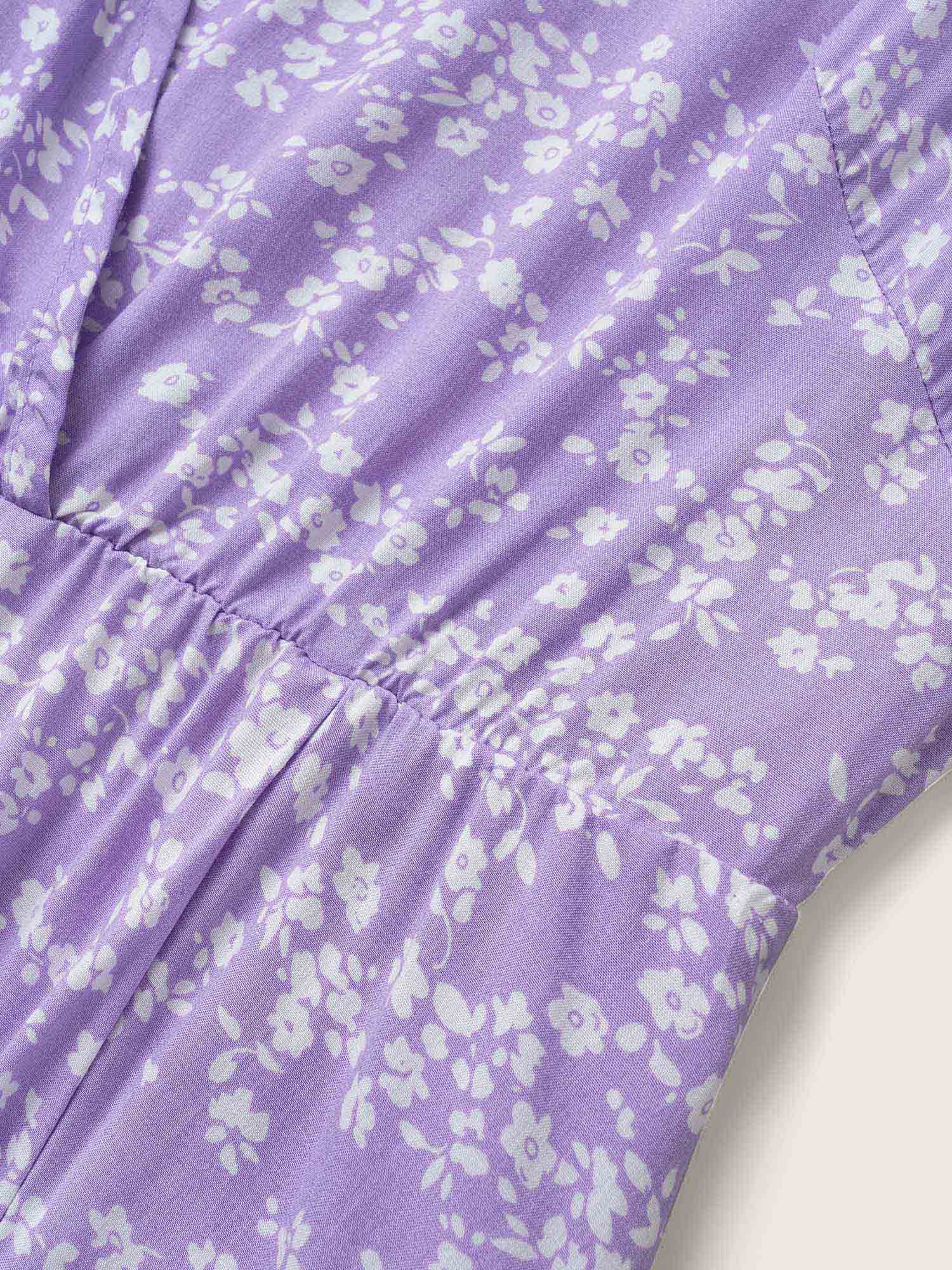 Bloom Dress - Flutter Sleeve Ditsy Floral Pocket Split Maxi Dress - Image 74