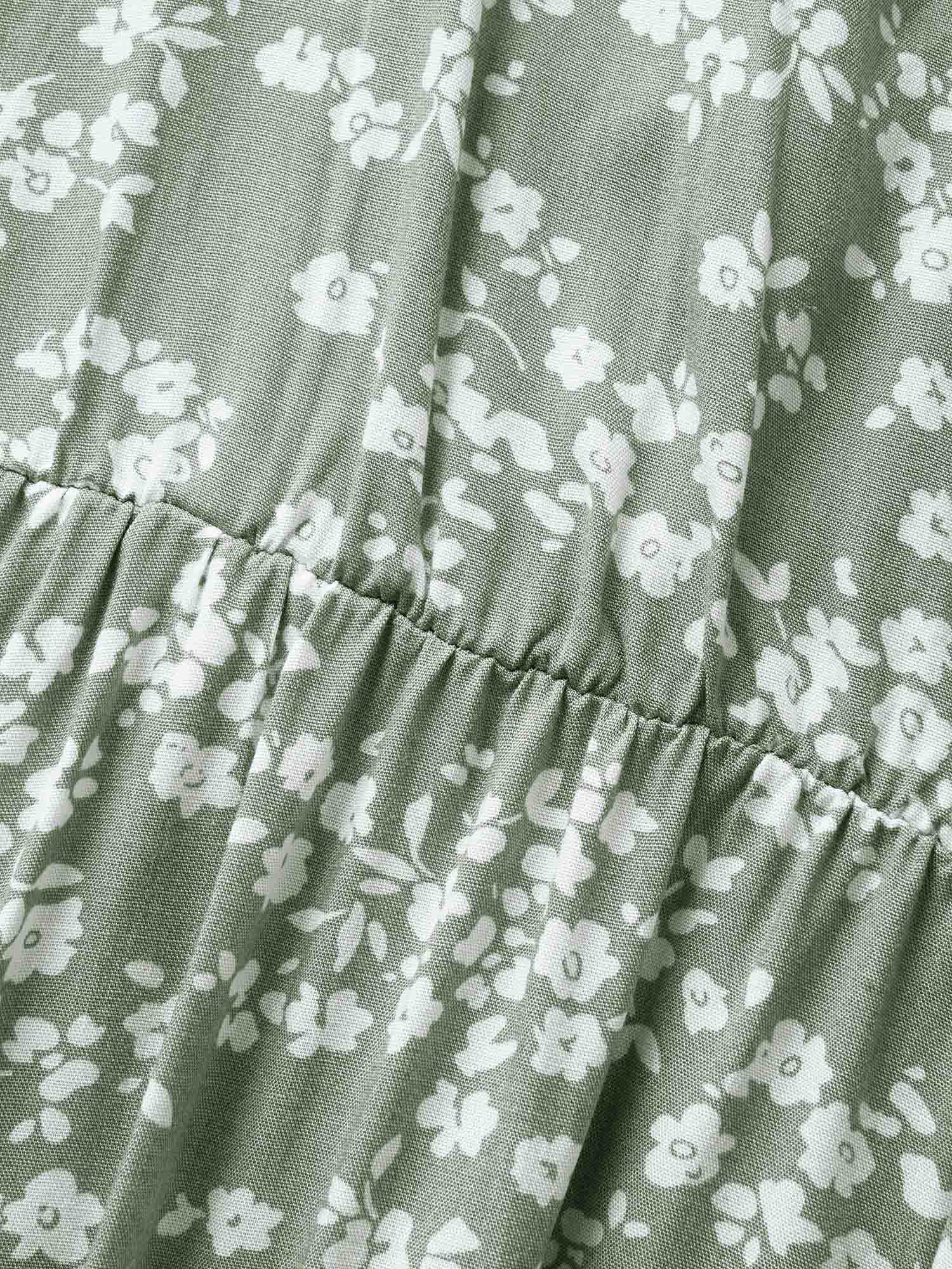 Bloom Dress - Flutter Sleeve Ditsy Floral Pocket Split Maxi Dress - Image 80