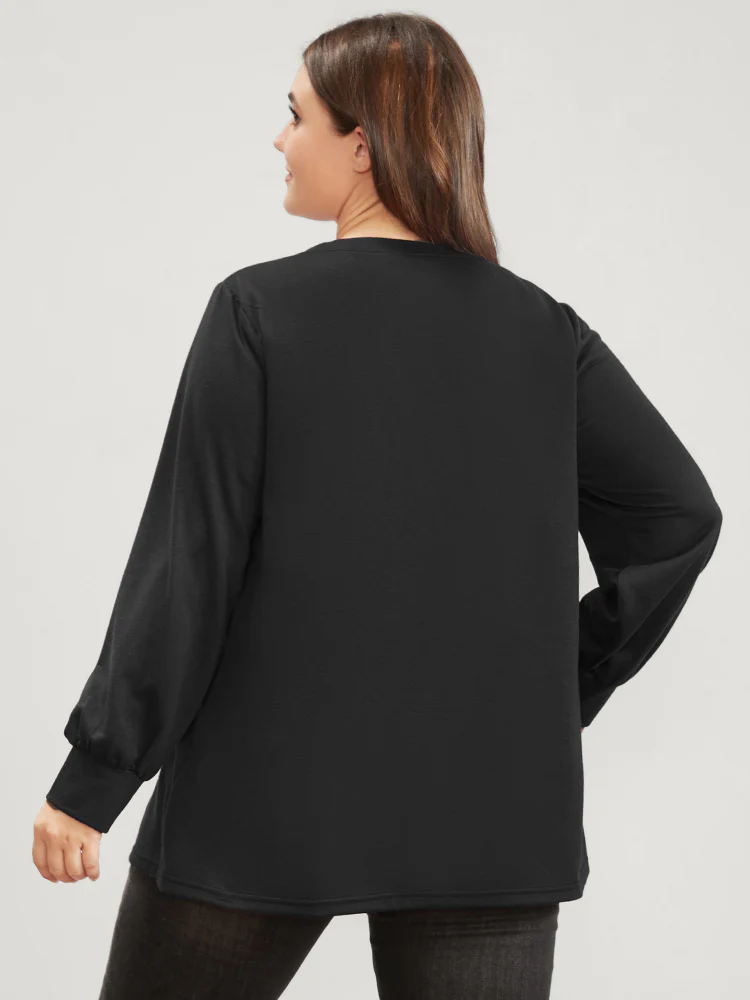 Halloween Print Round Neck Drop Shoulder Sweatshirt - Image 4