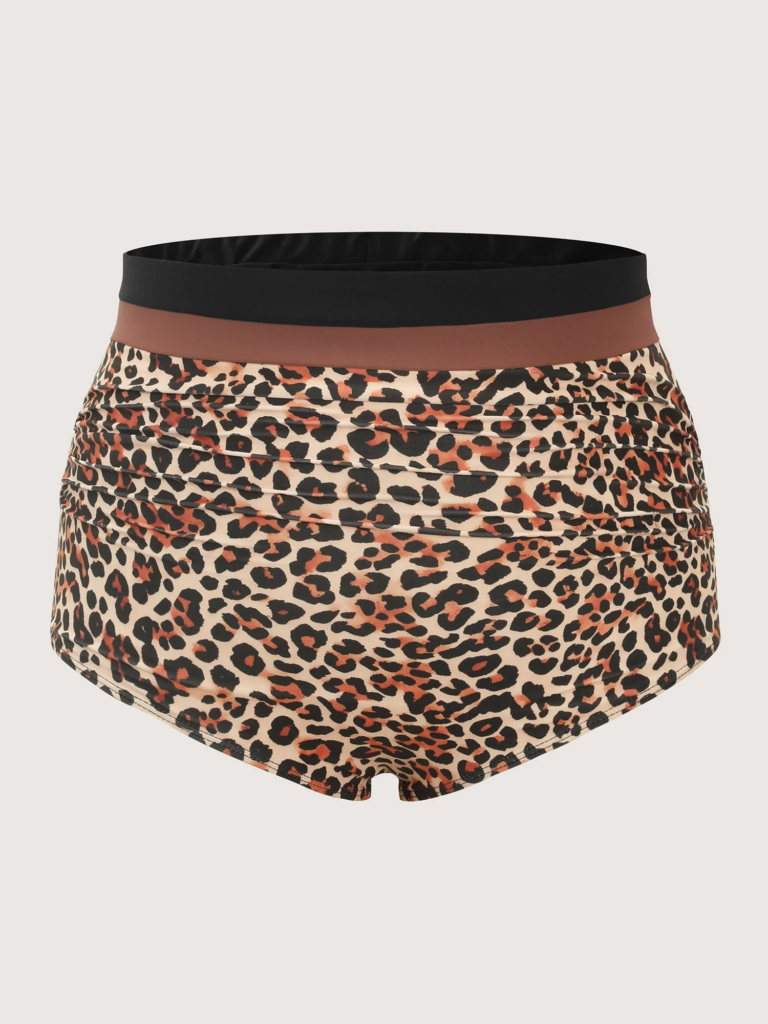 Leopard Print Patchwork Swim Bottoms - Image 6