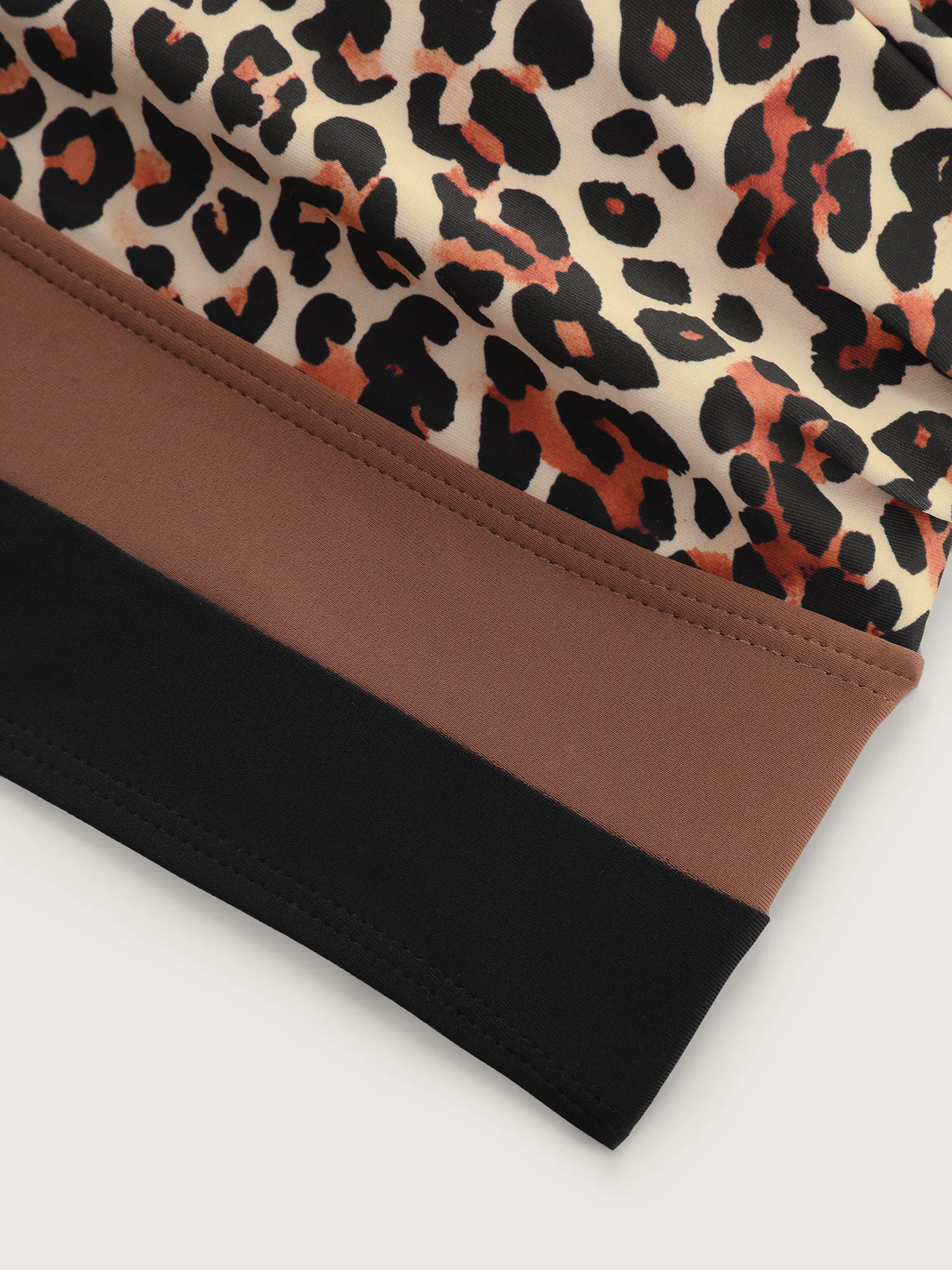 Leopard Print Twist Front Swim Top - Image 5