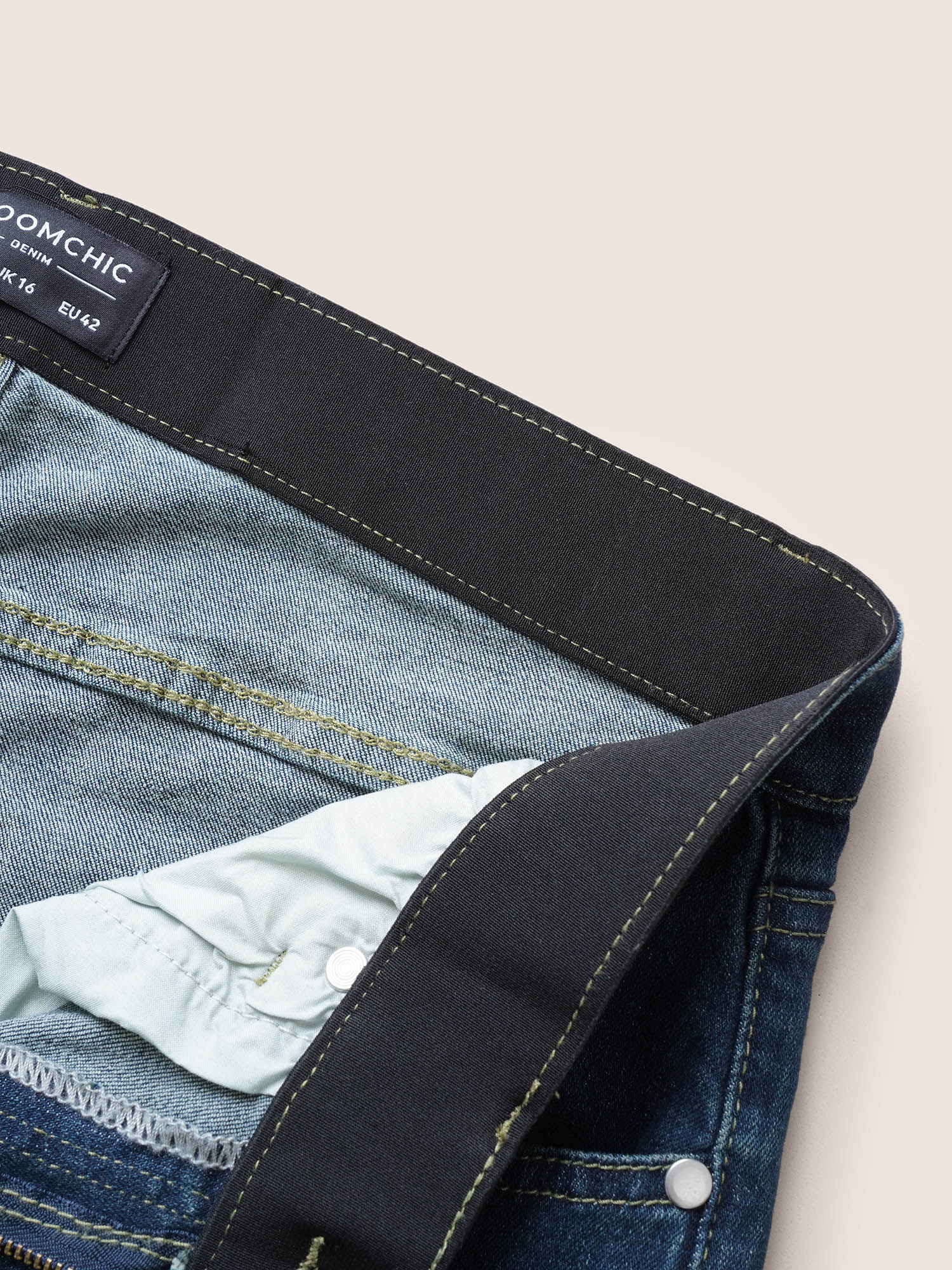 Skinny Very Stretchy High Rise Dark Wash Gap Proof Jeans - Image 13