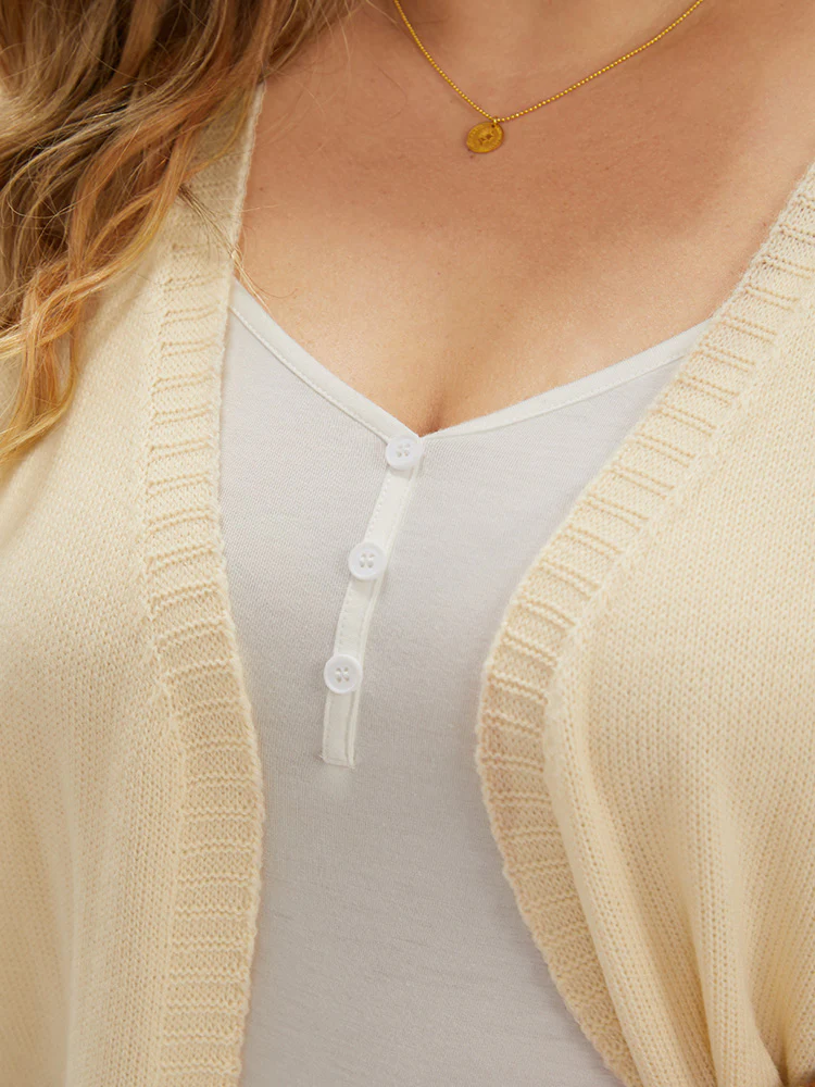 Striped Contrast Open Front Cardigan - Image 6