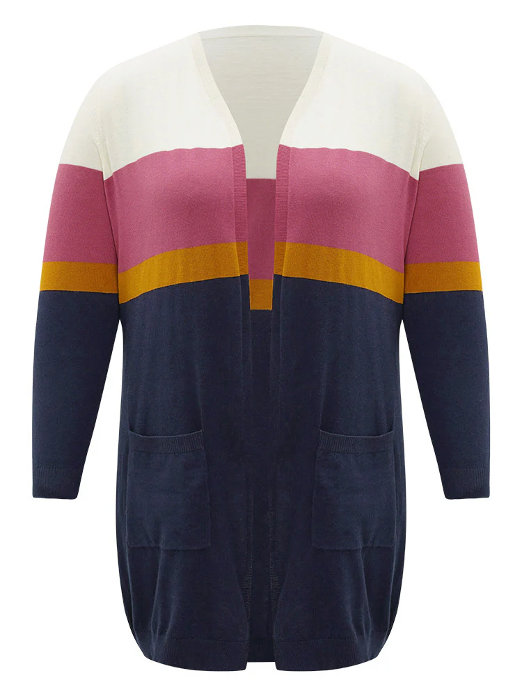 Supersoft Essentials Contrast Open Front Tunic Cardigan - Image 10