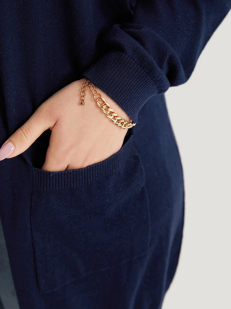 Supersoft Essentials Contrast Open Front Tunic Cardigan - Image 8