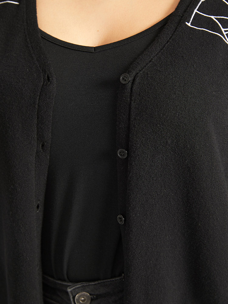 Supersoft Essentials Halloween Spider Web Button Through Cardigan - Image 7