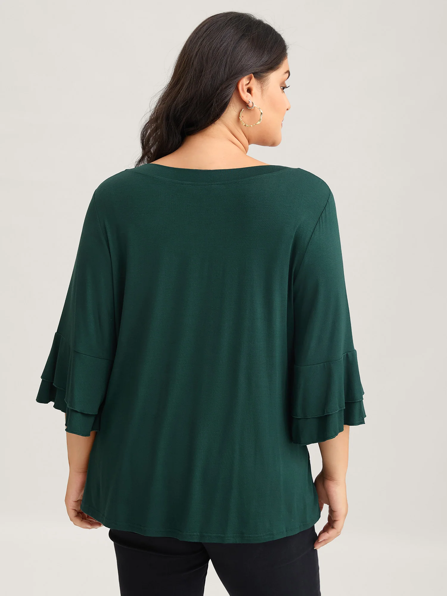 Supersoft Essentials Ruffle Layered Sleeve Pleated T-shirt - Image 31