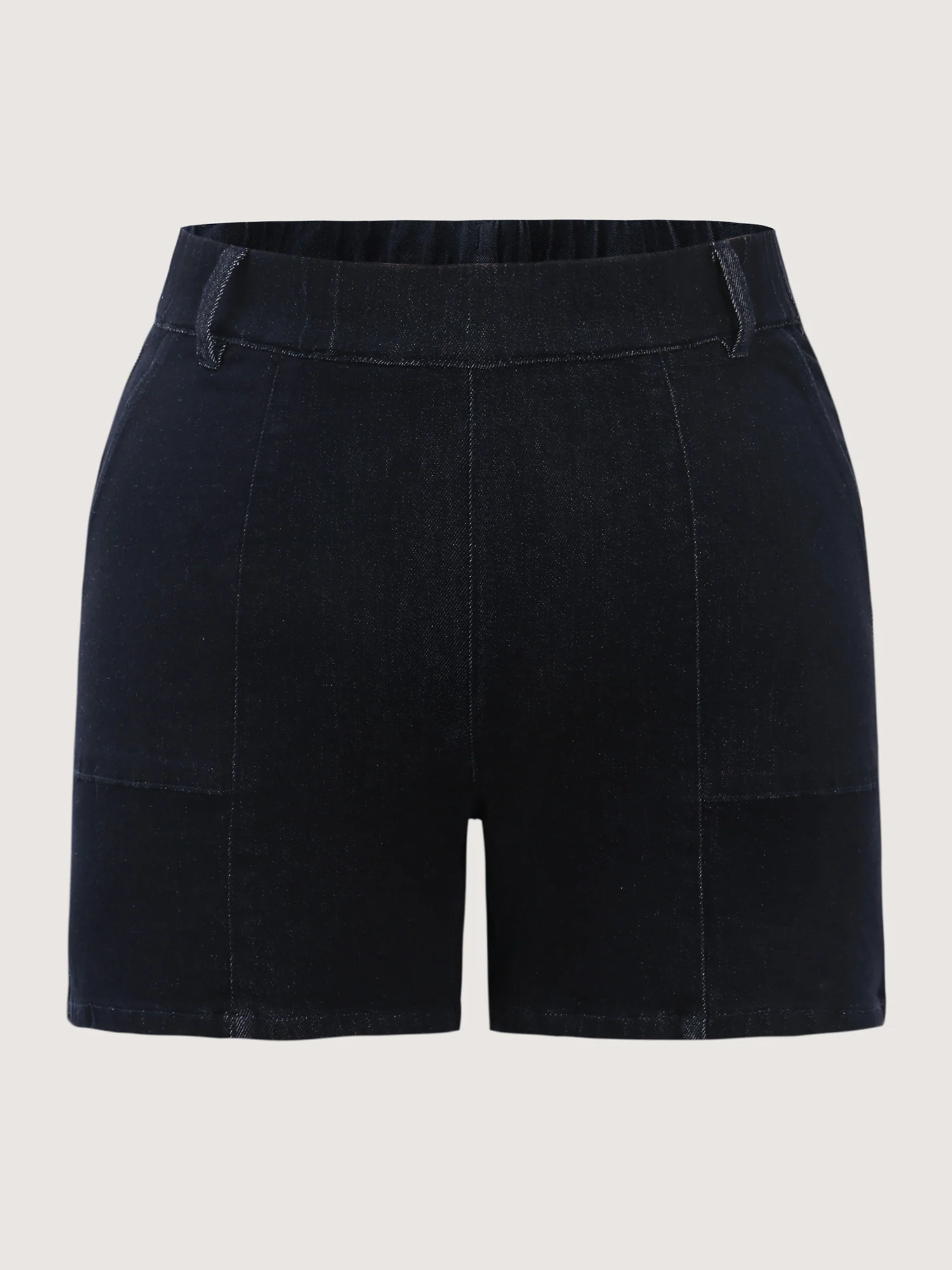 Supersoft Mid-Rise Straight-Leg Denim Shorts - Image 7