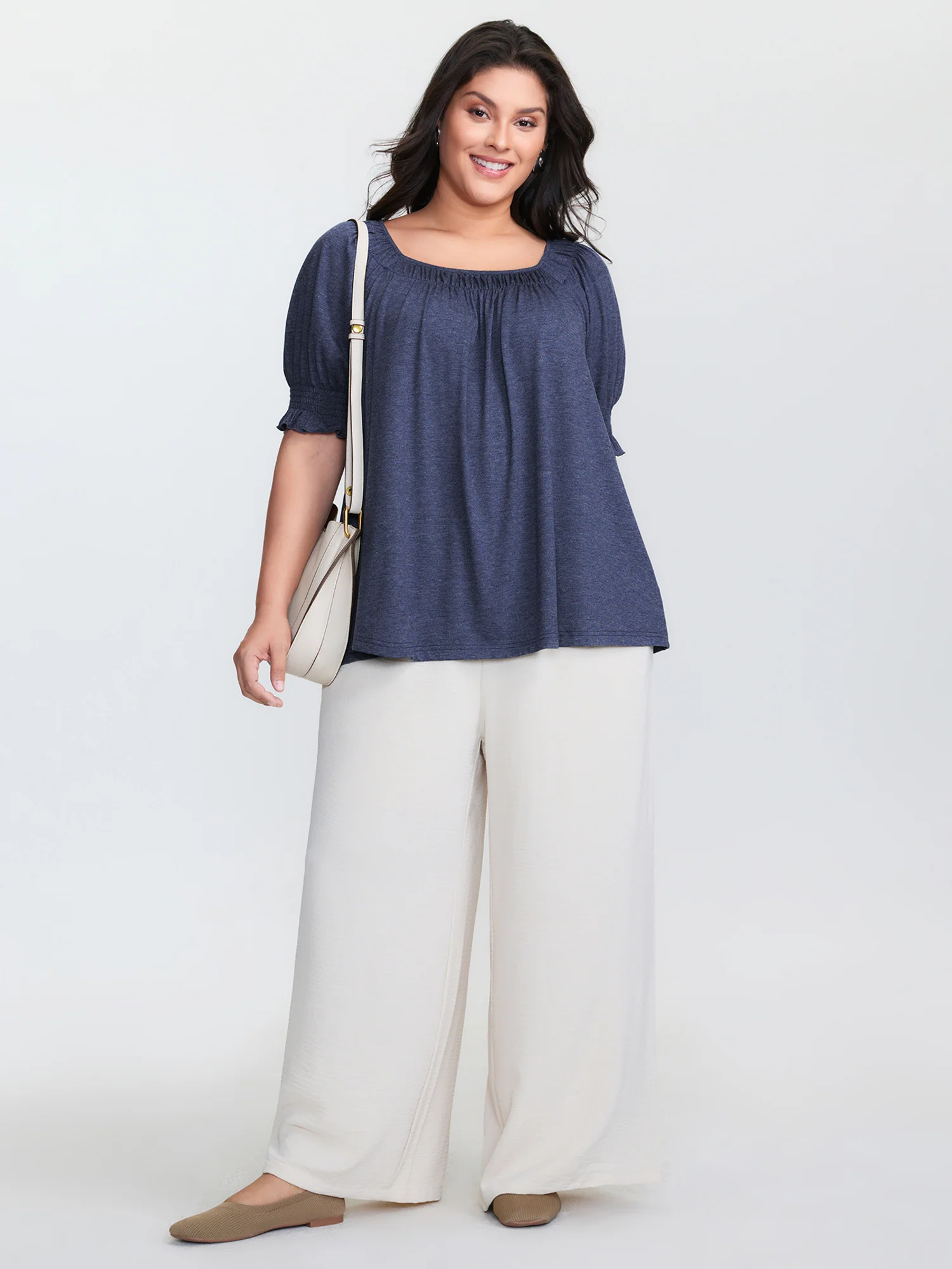 Supersoft Pleated Bust-Friendly T-Shirt - Image 3