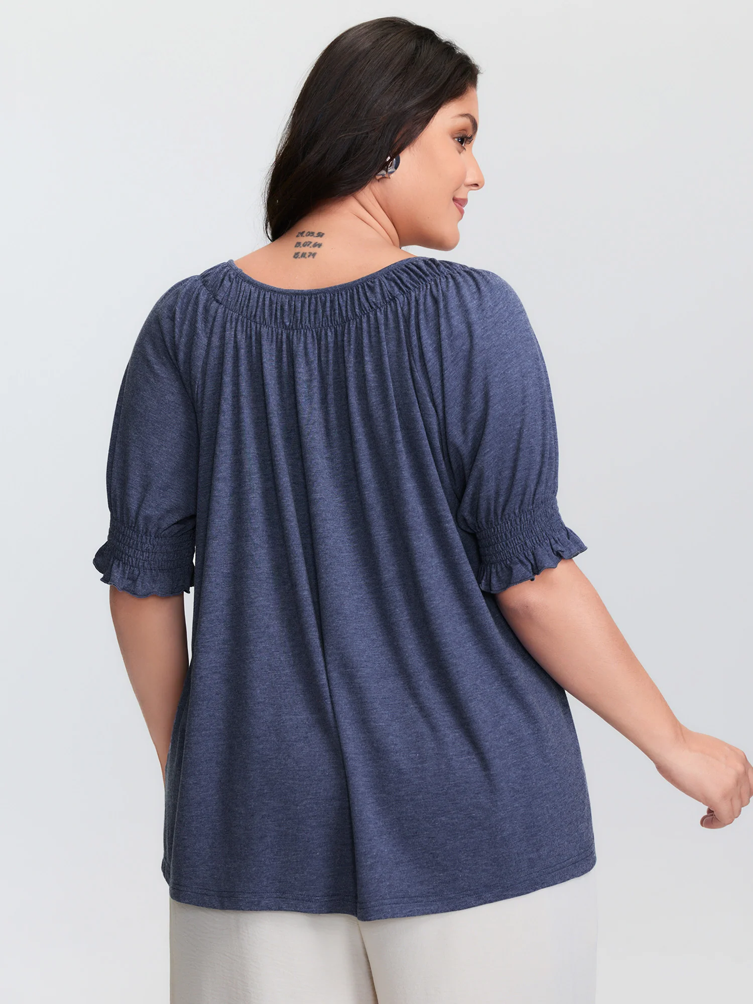 Supersoft Pleated Bust-Friendly T-Shirt - Image 4