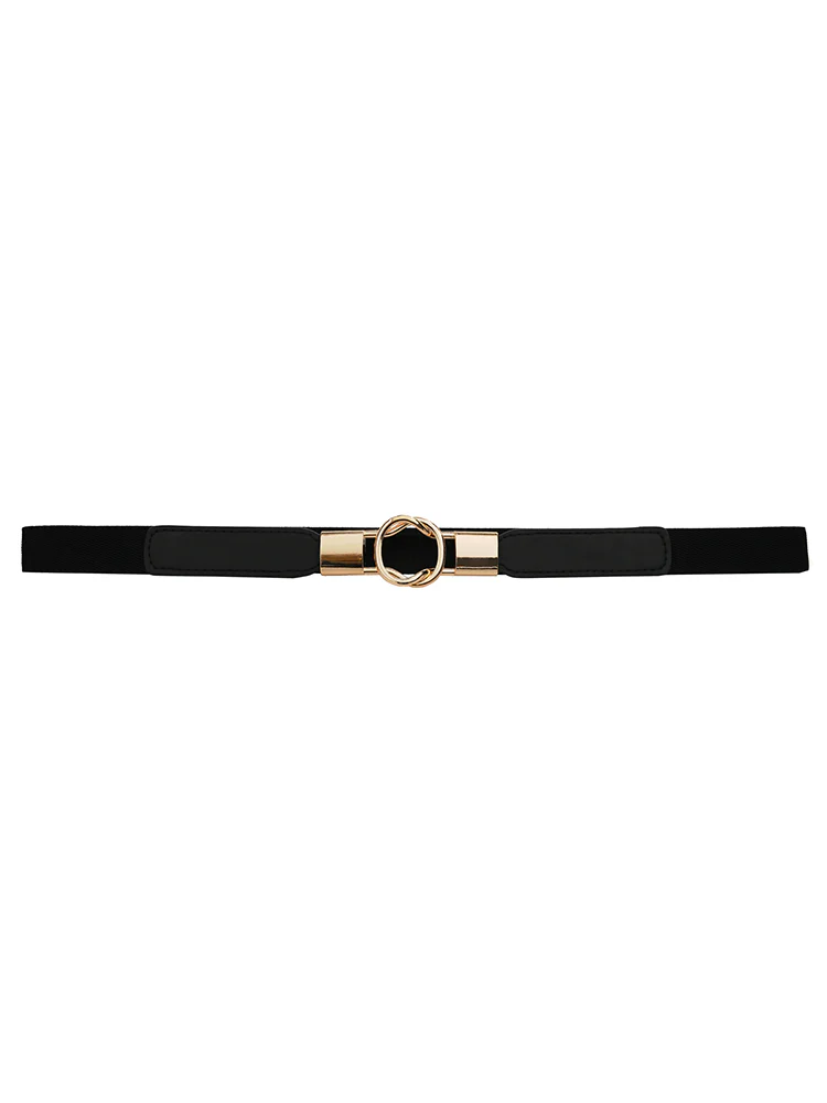 Twist Design Metal Buckle Elastic Belt - Image 4